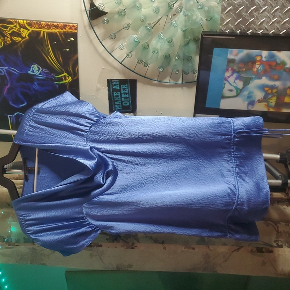 BCBGMAXAZRIA Swoop Neck Silk Blouse - Picture 3 of 9